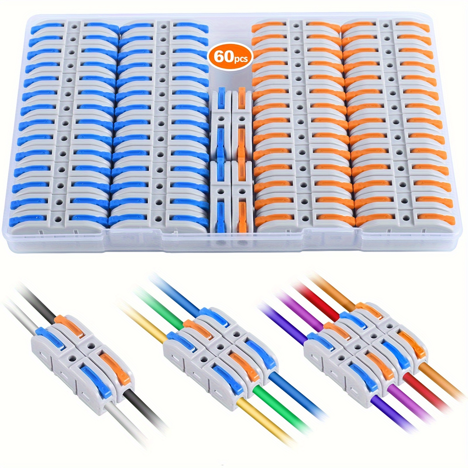 Push Fit Connector - Lever Wire Connectors, 10pcs/60pcs Inline Wire