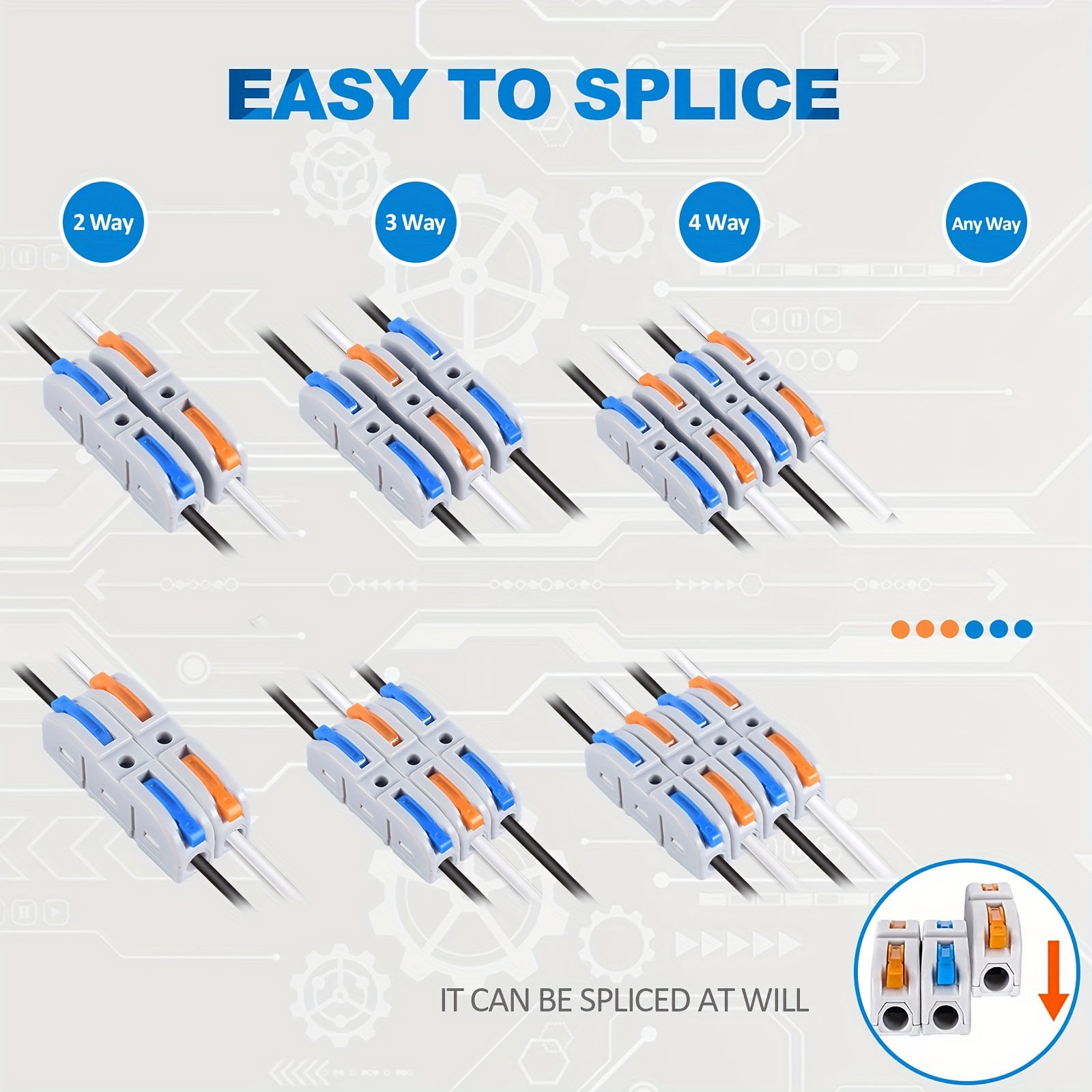 Lever Wire Connectors, 10pcs/6 - Push Fit Connector 리뷰 및 가격